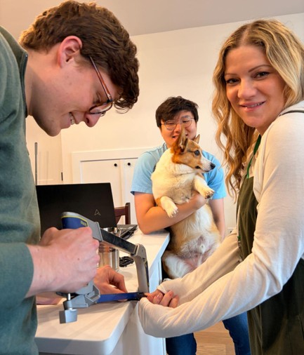 CaniBrush team assembling and testing the prototype